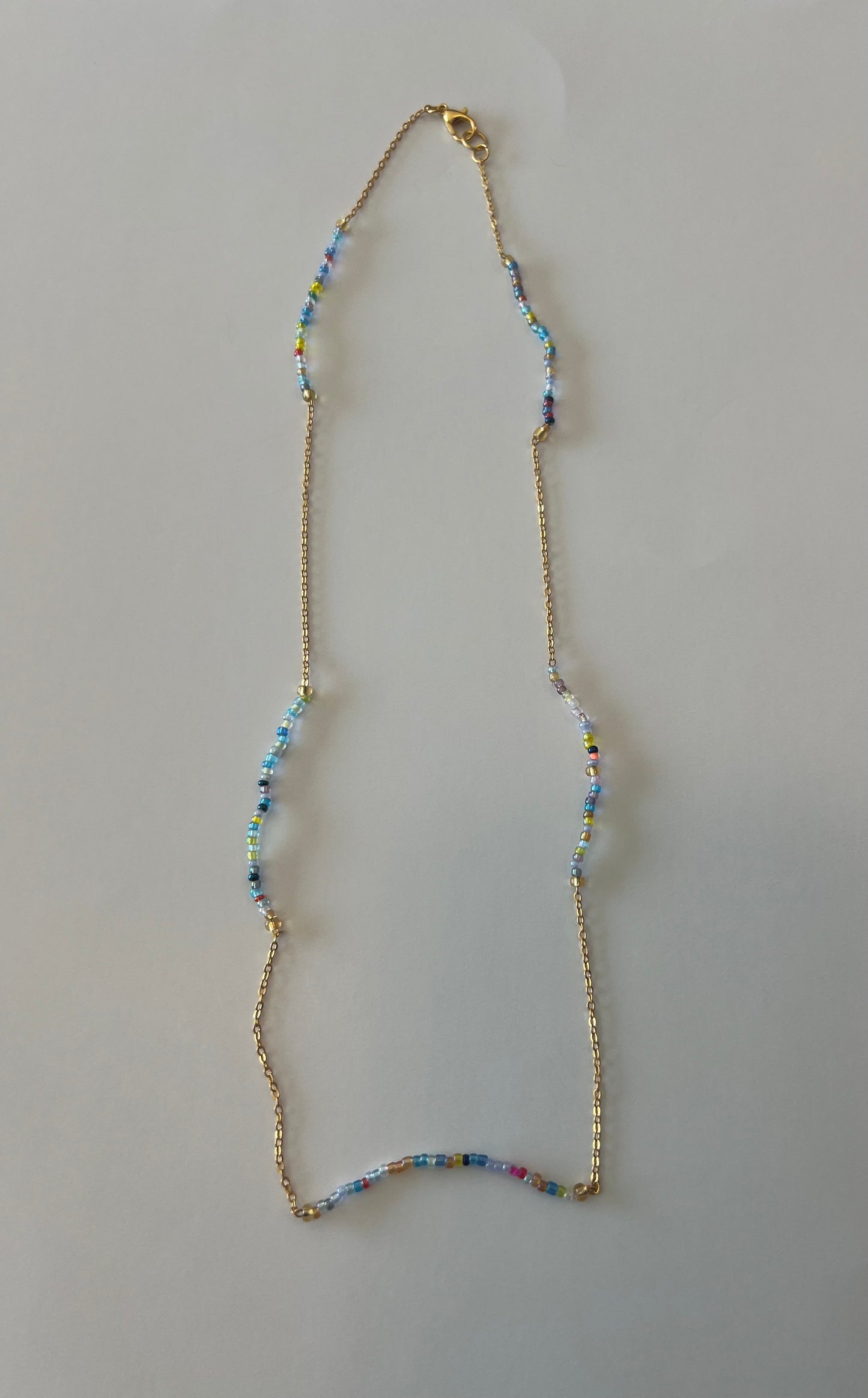 Rainbow Whispers Beaded Chain Neck