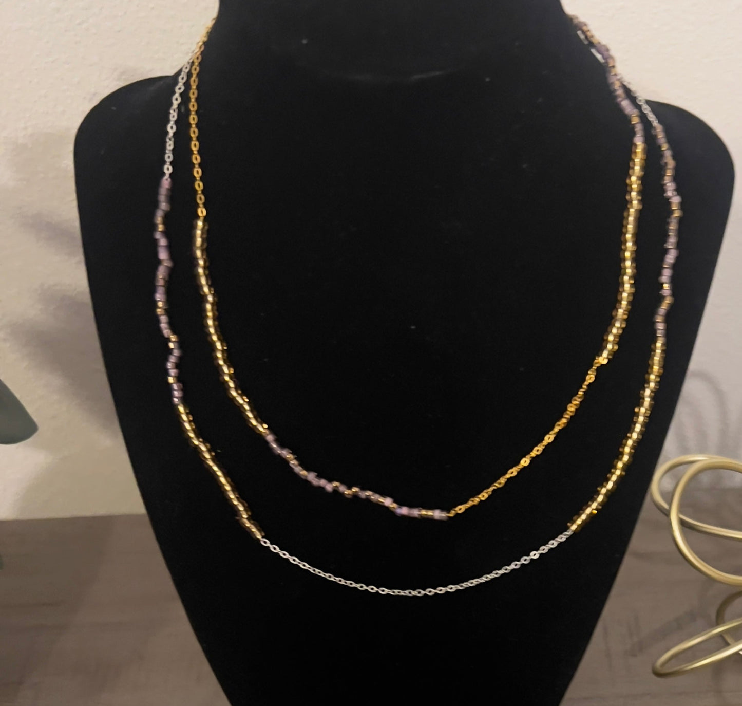 Rainbow Whispers Beaded Chain Neck