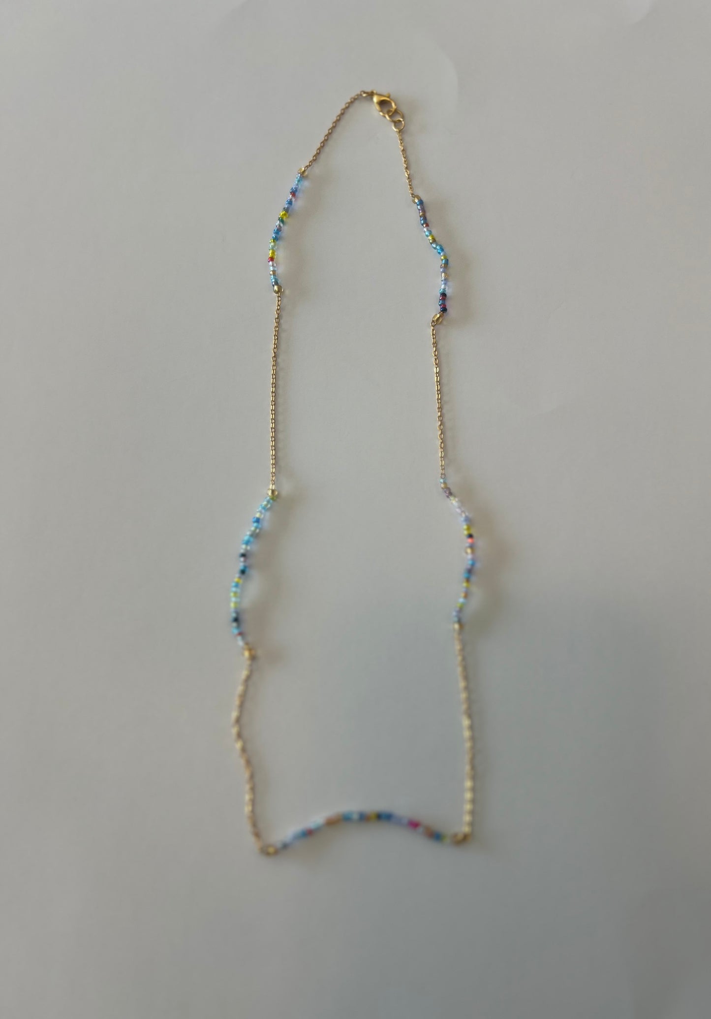 Rainbow Whispers Beaded Chain Neck