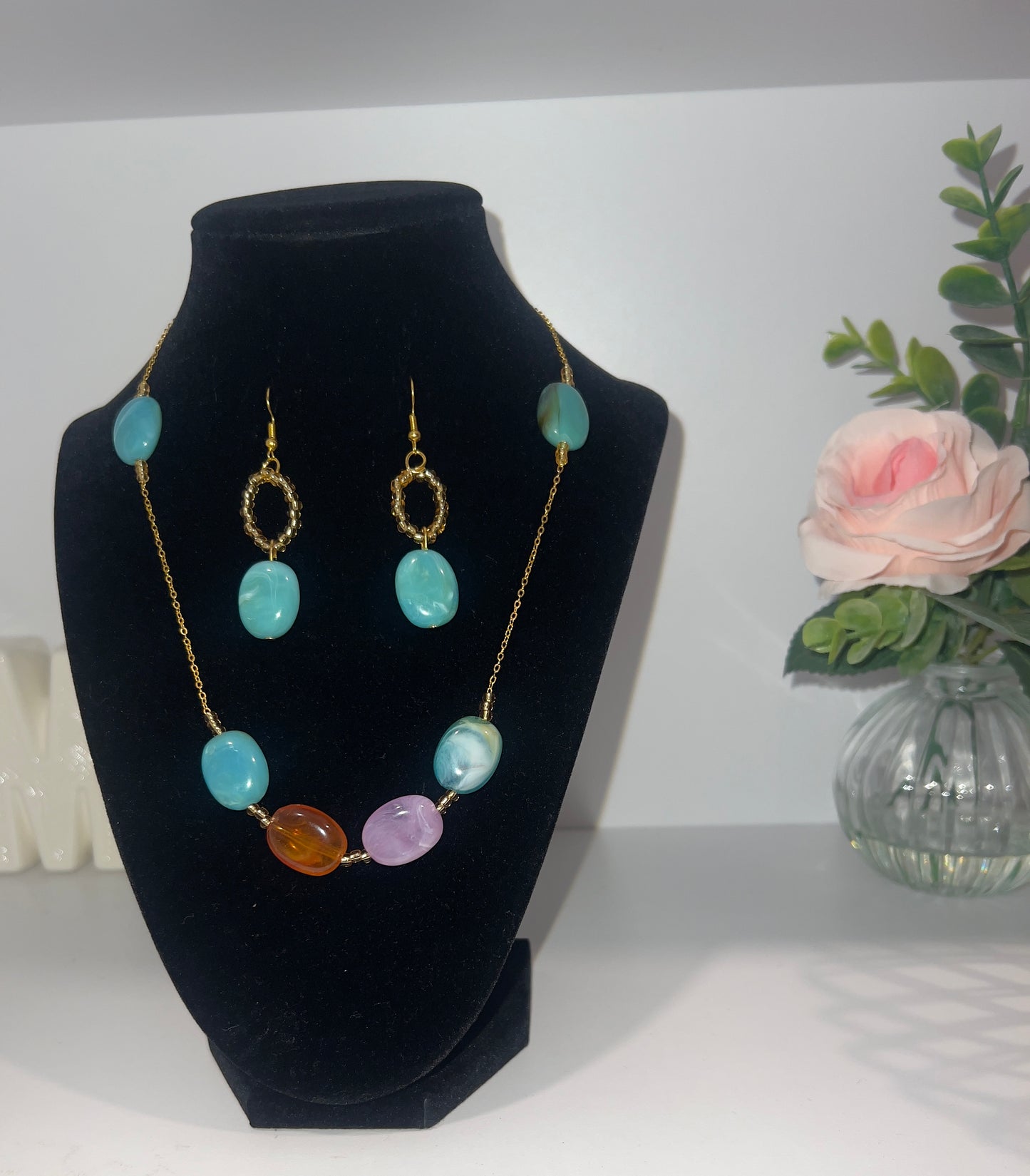Ocean Breeze Gemstone Necklace Set