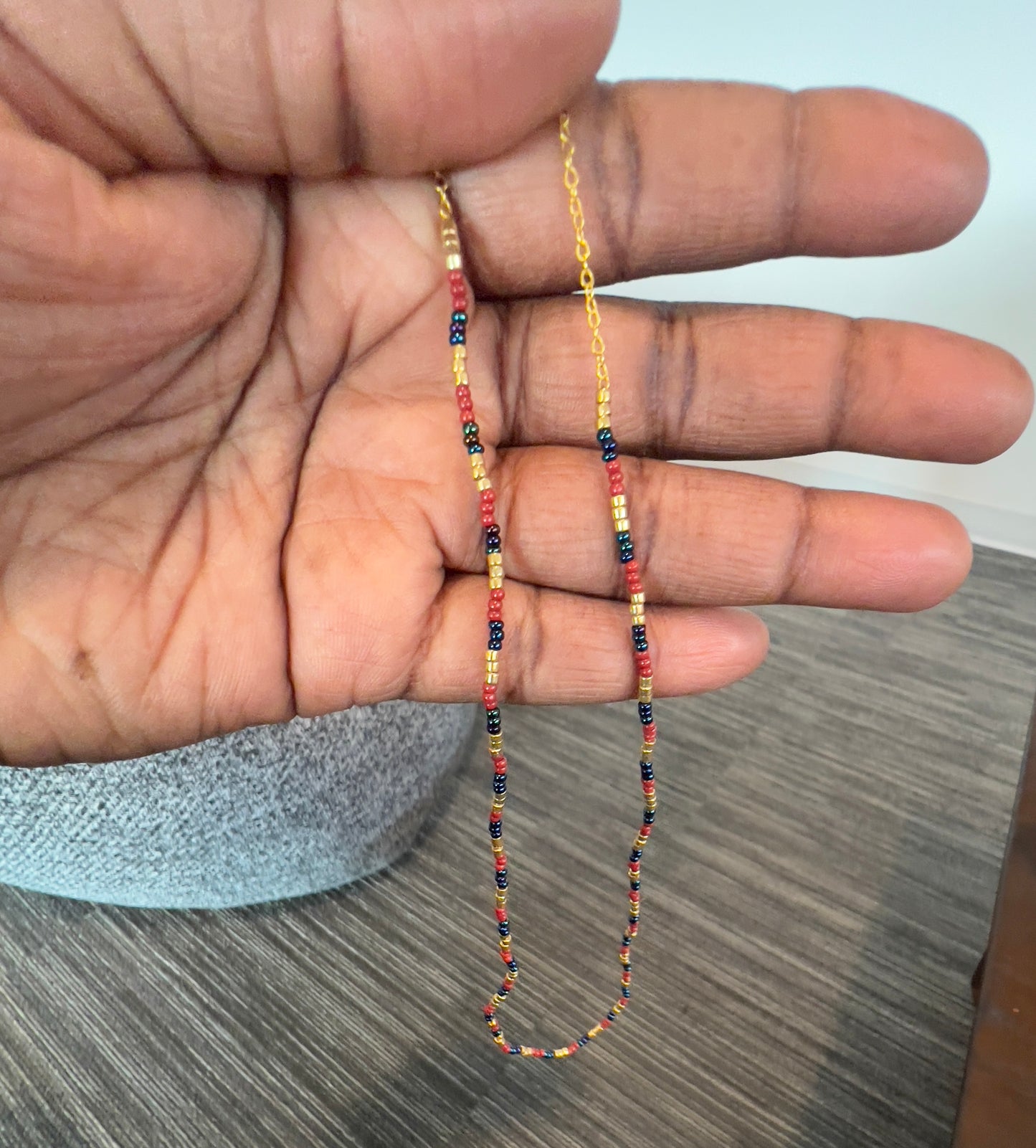 Tricolor Elegance Pearl Necklace set