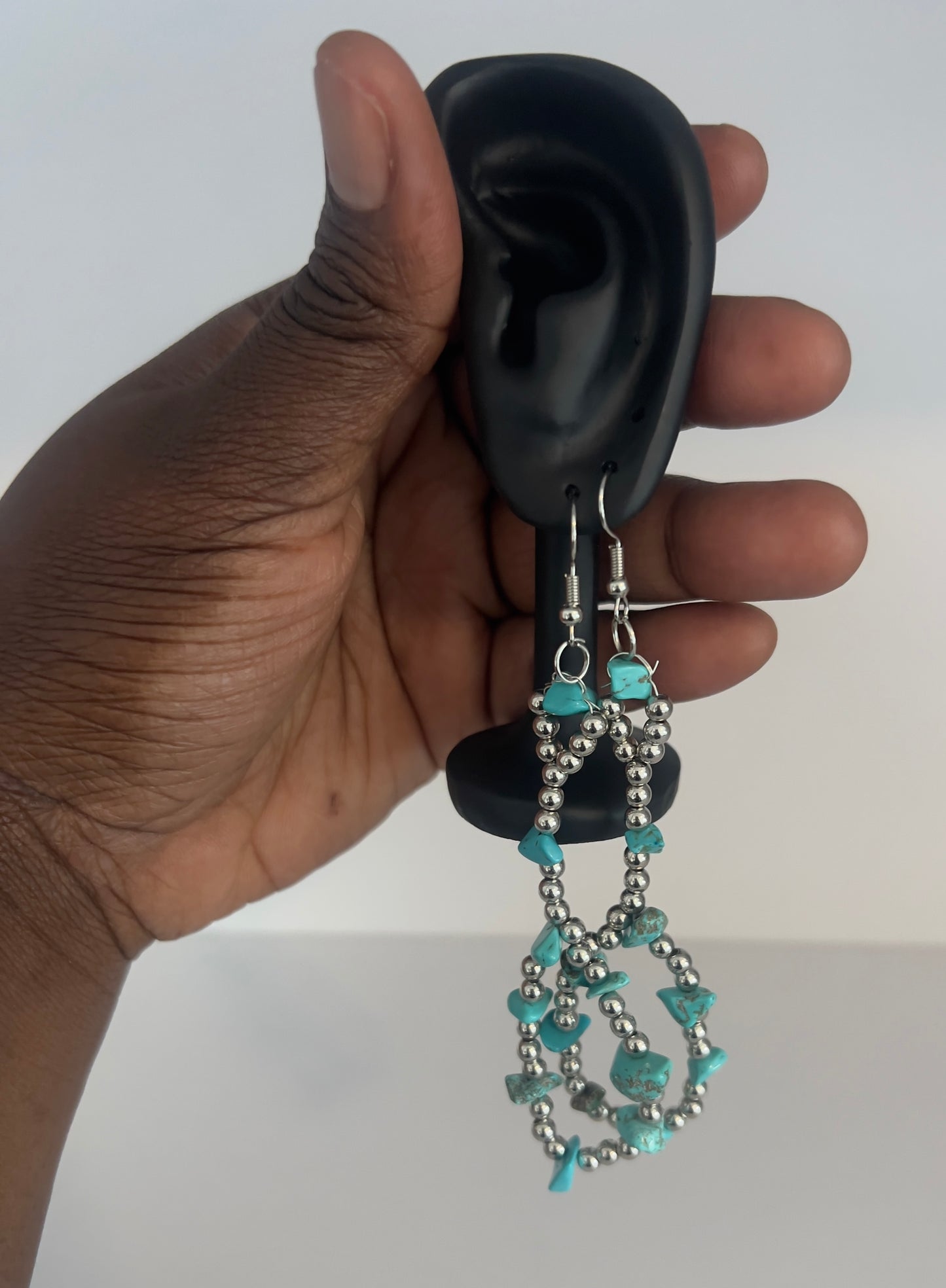 Blue Halo Earrings