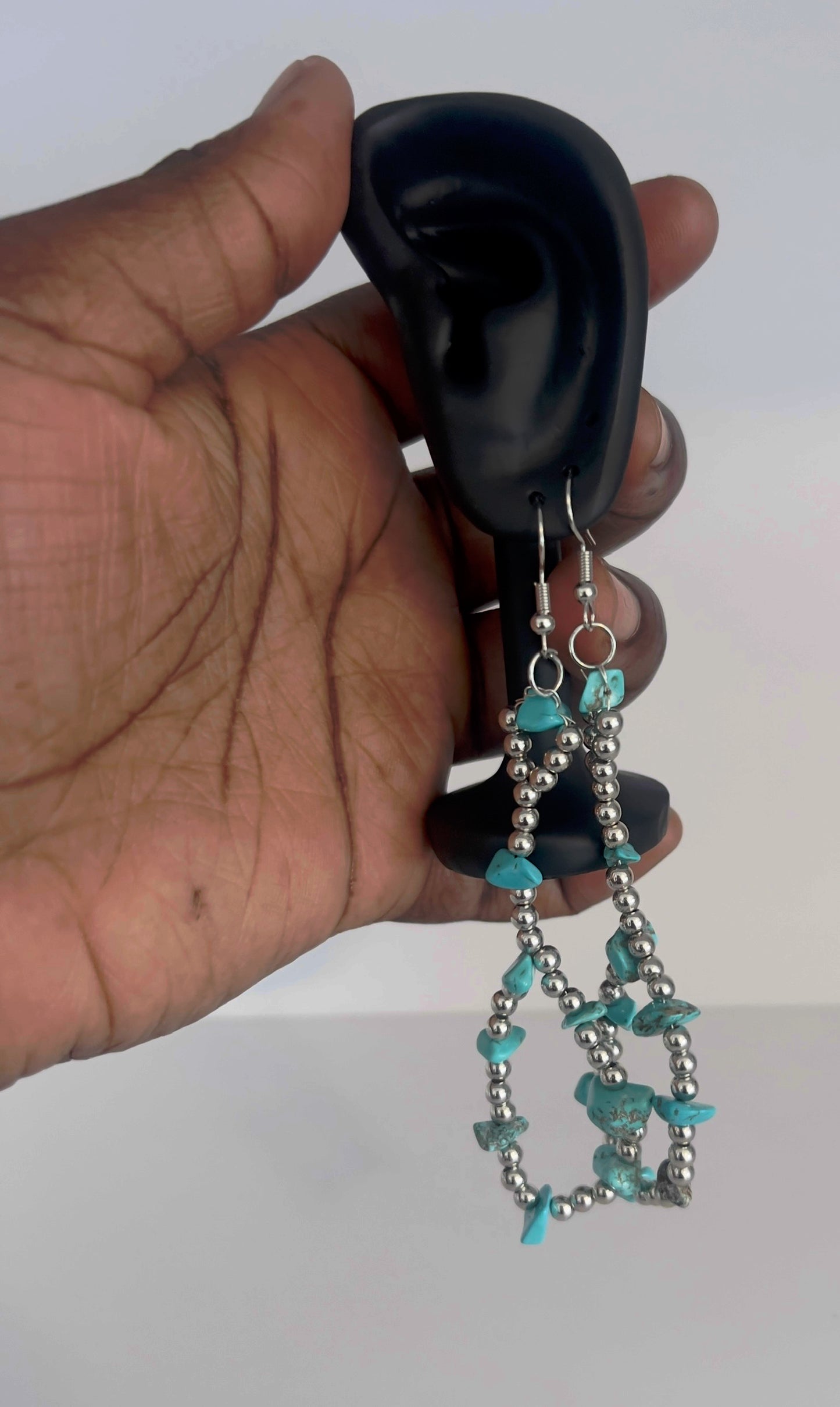 Blue Halo Earrings